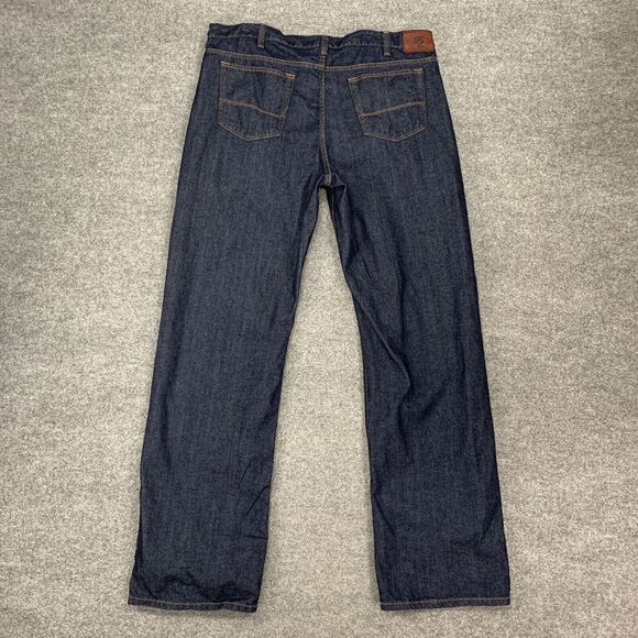 Vintage Perry Ellis Jeans Mens 40 Straight Leg Dark Wash Denim Mid Rise Cotton - Picture 7 of 12
